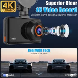 Rijrecorder Dashcam - Auto Camera - Veilig Rijden - 4K Hoge Resolutie - 3 inch IPS - Zwart — thumbnail 4