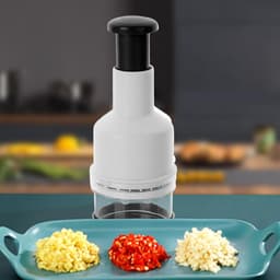 Keuken Hakker - Drukhakker Groenten - Snel Ingrediënten Snijden - Compact Multifunctioneel - 500ml Capaciteit - Zwart en Wit — thumbnail 3