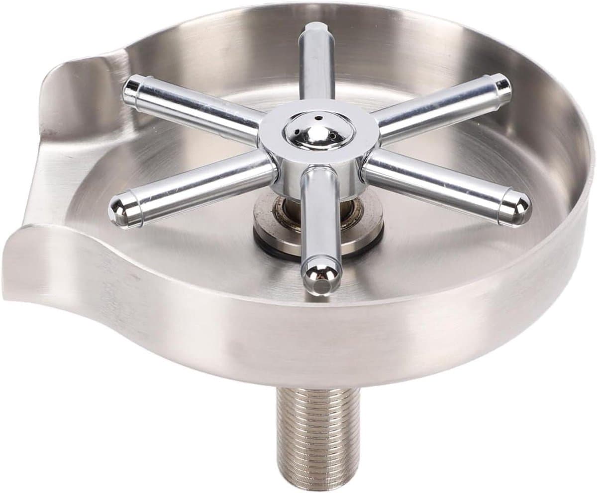 Glazenspoeler Aanrecht - Flessenwasmachine Beker - Snelle Reiniging - 360 Graden Spray - 115 mm Opening - Zilver — afbeelding 1