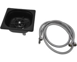Glazenspoeler - Bekerspoeler Kopjesreiniger - Snel Koppen Wassen - Multi-hoek Watersproeier - 17.6 cm - Zwart