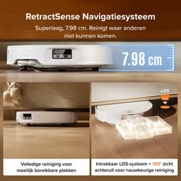 Roborock Qrevo Edge 2 Set-robotstofzuiger-25.000 Pa-7,98 cm ultraslank-12 mm dweilheffing-80°C warmwatermopwas& zelfreinigend station-FlexiArm-RetractSense navigatie-dubbel anti-klitssysteem-reactieve AI & Roborock app-bediening — thumbnail 5