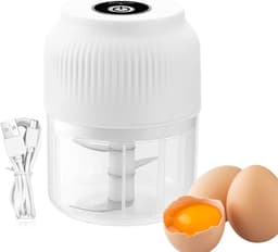 Mini Keukenmachine - Elektrische Hakker - Eten Bereiden - USB Oplaadbaar - 300 ml - Wit — thumbnail 1