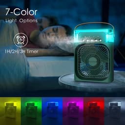 Deze draagbare 4-in-1 airconditioner combineert airconditioning, ventilator, drie ventilatorsnelheden, timer, luchtbevochtiger (600 ml waterreservoir), USB-oplaadfunctie, luchtkoeling en stille werking – alles in één milieuvriendelijk ontwerp. — thumbnail 5