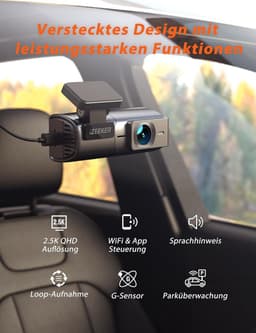 Dashcam - Compact Mini Design - 2,5K HD-resolutie - 24-uurs parkeerbewaking - Voor Auto's — thumbnail 2