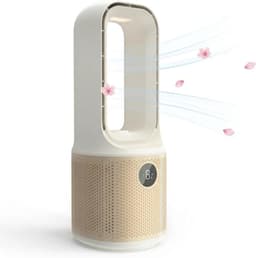 13,5-inch bladeloze tafelventilator, oplaadbare USB-ventilator, compact en fluisterstil, 9 snelheden, led-nachtlampje, 60° oscillatie, timer (1-9 uur), geschikt voor thuis, kantoor en slaapkamer — thumbnail 1