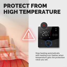 Programmeerbare Thermostaat - Slimme Regelaar - Energiebesparing Thuis - 7-daagse Programmering - 108 cm - Zwart — thumbnail 5