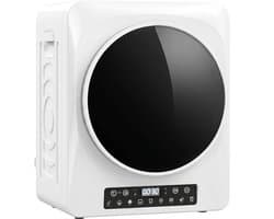 HOMCOM Laundry Dryer-Stahl, Edelstahl-49L x 43B x 61H cm-Weiß