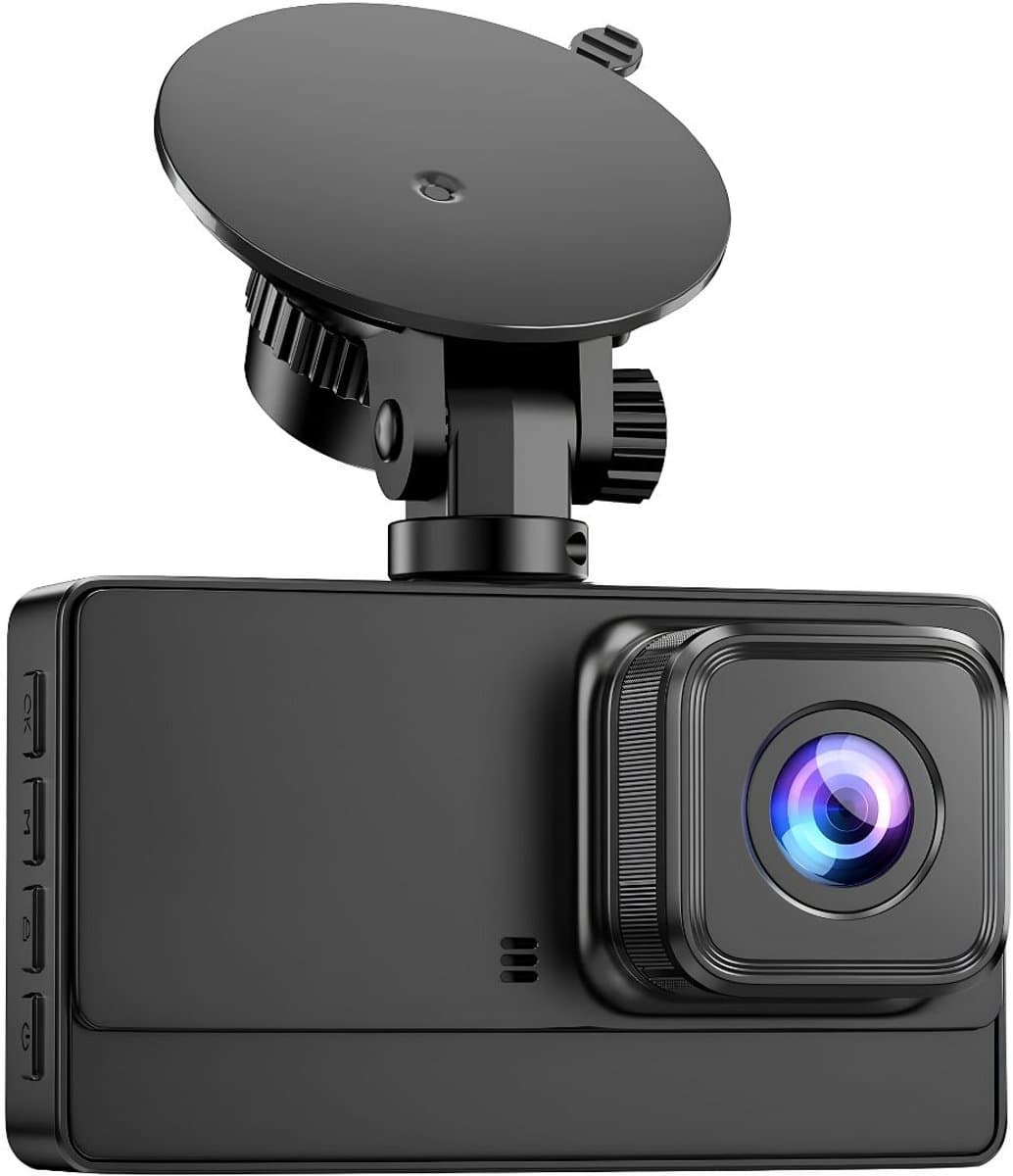 KAD® Dashcam - Voor & Achter Camera - Dashcam Auto - Zwart - 14cm x 12cm x 9cm — afbeelding 1