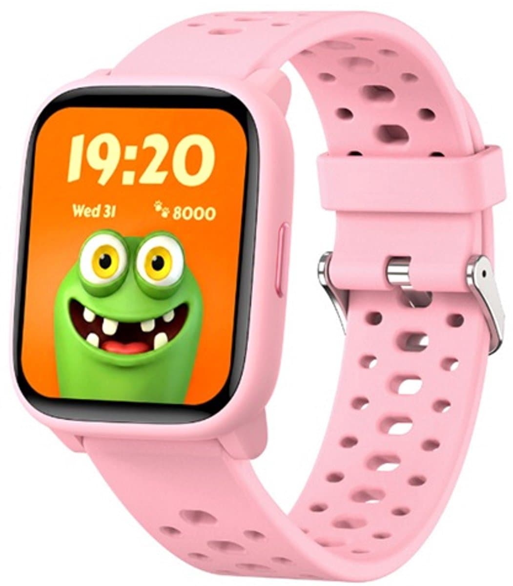 Smartwatch Kinderen – Geen App Nodig – Stopwatch – Stappen – Roze — afbeelding 1
