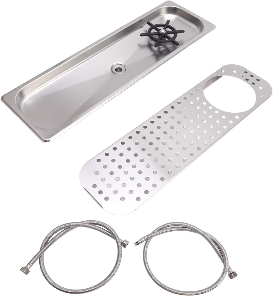Bekerwasmachine - Glasreiniger - Snel Koppen Spoelen - Hogedruk Reiniging - 35 x 19 x 9 cm - Roestvrij Staal — afbeelding 1