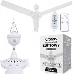 Cronos FC11-90 - Plafondventilator - Ø 90 cm - Met afstandsbediening - Wit — thumbnail 2