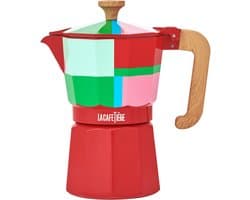 La Cafetière - Venice Percolator - Aluminium - Rood - 6 Kops - 290ml