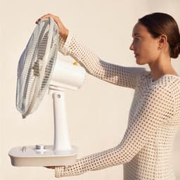 Tafelventilator - Grote ventilator - Ruimte Koelen - Koperen Motor - 40 cm Diameter - Wit — thumbnail 4