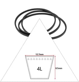 Dailygoods- Transmissieriem - Compatibel met AYP 46" Dek - Onderdeelnummers 21546607/405143/584453101 - Vervangingsriem - Geschikt voor Grasmaaier - Hoge kwaliteit - Maaierriem — thumbnail 4