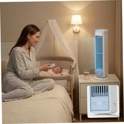 Velmio Kleine Torenventilator - Bladloze Ventilator - Aircooler - Luchtkoeler - Staande Ventilator - 3 Krachtige Blaasfuncties - Oscillatie — thumbnail 3