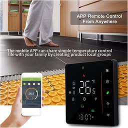 Slimme Thermostaat - Wifi Regelaar - Verwarming Regelen - App Bediening - 86mm Montagedoos - Water Vloer — thumbnail 5