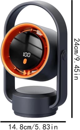 Bureauventilator | 180° verstelbare hoek, stil - Koelende tafelventilator voor vrouwen, studenten, reizigers, thuis, appartement, studeerkamer, slaapkamer, woonkamer, op reis — thumbnail 5