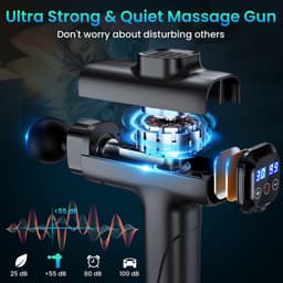 Massagepistool - Spierontspanning Tool - Herstel Bevorderen - 30 Snelheden - 8 Uur Werktijd - Zwart — thumbnail 2