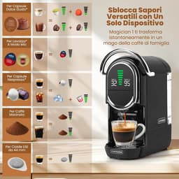 Koffiecupmachine - Koffiezetapparaat - Diverse Koffie Zetten - 5-in-1 Veelzijdig - 0.6L Reservoir - Zwart — thumbnail 3