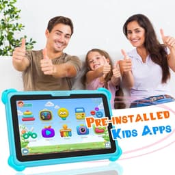 SnelShoppen - Kids Tablet 7 Inch Android Tablet voor Kinderen met 32GB Geheugen, WiFi, Ouderlijk Toezicht en Geïnstalleerde Leer-Apps voor Jongens en — thumbnail 4