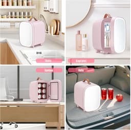 SP® Mini Koelkast - 4L Capaciteit - Minibar - Skincare Koelkast - Roze - 29cm x 21cm x 30cm — thumbnail 4