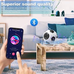 SnelShoppen - 2026 Mini Projector 4K/1080P, Draagbare Projector met 220 ANSI Lumens, Automatische Verticale Keystone Correctie, Dual Band Wi-Fi 6 en B — thumbnail 3