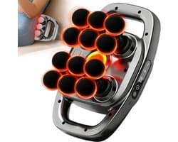 Thijox - Massagepistool 2800 omw/min met 12 opzetstukken, krachtige motor voor diepe weefselmassage, stil en ergonomisch design voor rug, schouders, b