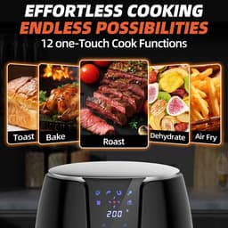 Casa Living Heteluchtfriteuse - 3,5L Airfryer - 1500W Vermogen - 12 Programma's - Vaatwasserbestendige Bak - Compact Design — thumbnail 4