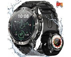 VASHOY HK08 - GPS Smartwatch - Sport Smartwatch - Outdoor Smartwatch - 1.43" AMOLED GPS Baro-Altimeter IP68 160+ Sportmodes – 3-delige set, hartslag/slaap/stappenteller, voor Android/iOS