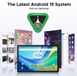 DOOGEE Tab G6 + Tablet met Keyboard Slot SIM Kaart Android 15 11" FHD + 90HZ 8Go + 256Go 8000mAh Gemini AI Unisoc T7280 - Grijs — thumbnail 4