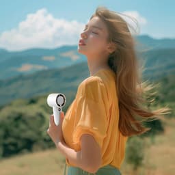 Portable Handheld Fan, Personal Turbo Fan with 1-100 Speed Adjustable, [15H Max Working Time] Rechargeable for Travel Outdoor, Gifts for Women Men — thumbnail 4