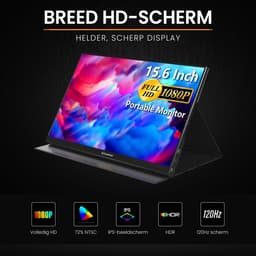 Elcostar Pro Portable Monitor 15.6 Inch - Full HD - IPS Beeldscherm - USB-C monitor - Draagbare Gaming Monitor - HDMI - 2025 model — thumbnail 5