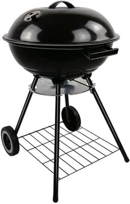 alpina Houtskool BBQ - Kogelbarbecue Ø43 cm - Barbecue met Deksel en Wielen - Geïntegreerd Ventilatiesysteem - Verwijderbare Asopvangbak - Zwart — thumbnail 1