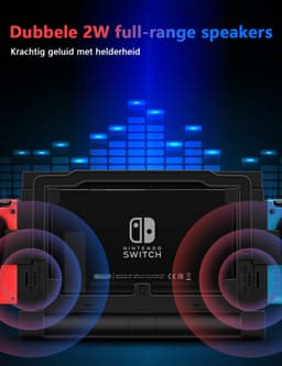 Gloovon® Draagbare Gaming Monitor - 10.1 inch Full HD IPS - Voor Nintendo Switch & OLED - Met Accu & Speakers - Plug & Play - Zwart — thumbnail 5