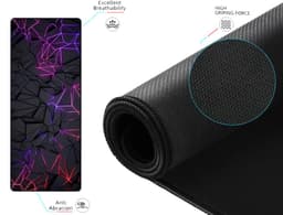 Gaming muismat XXL - antislip - stijlvolle geometrische print - extra breed - stabiele grip - glad - zacht - stabiliteit - bescherming - professionele randnaden - gaming accessoire - comfortabel - nauwkeurig - microtextuur - maximle grip — thumbnail 2