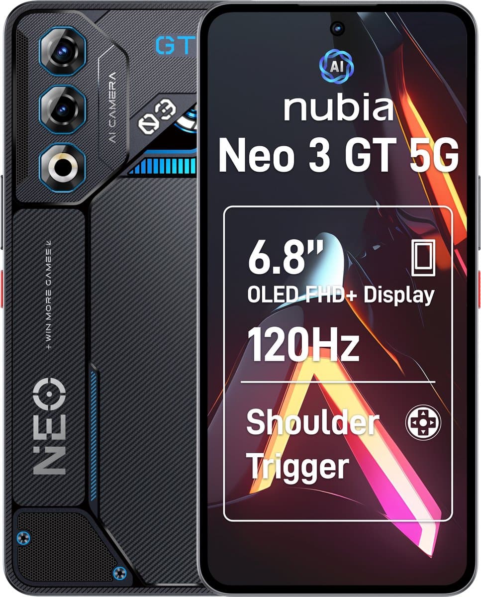 ZTE Nubia Neo 3 GT - 5G - 12GB/256GB ROM - Grijs — afbeelding 1
