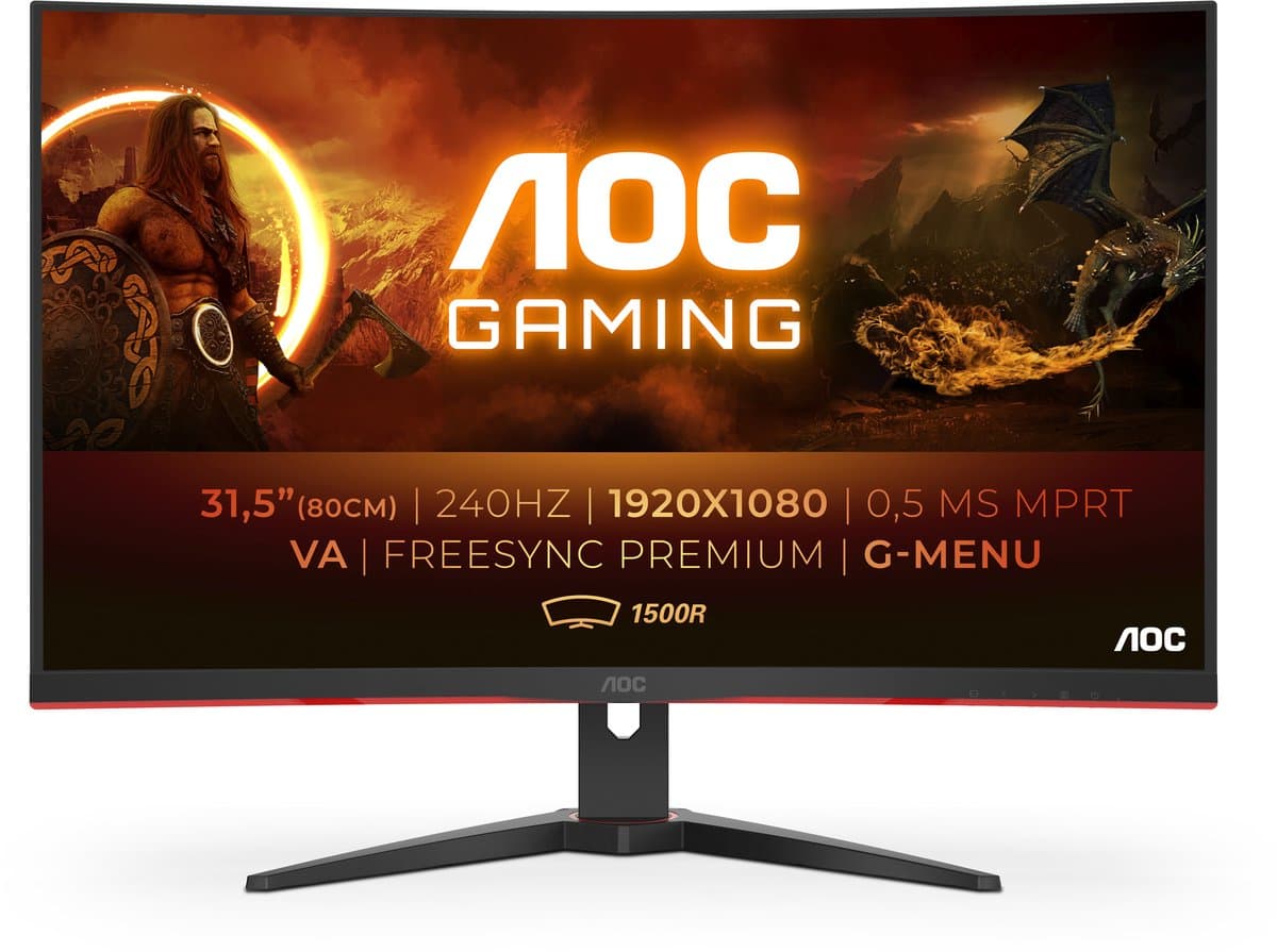AOC C32G2ZE/BK 32'' Curved gaming monitor — afbeelding 1