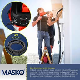 RFWR® Industriële stofzuiger 1800 watt met blaasfunctie en stopcontact voor nat en droog zuigen — thumbnail 5