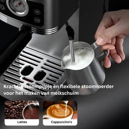 Espressomachine - Koffiezetapparaat - Koffiemachines - Grijs — thumbnail 4