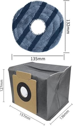 Geschikt voor Eufy X10 Pro Om-ni stofzuiger vervangingsonderdelen - 4 X dweildoeken + 4 X stofzakken - Accessoireset — thumbnail 4