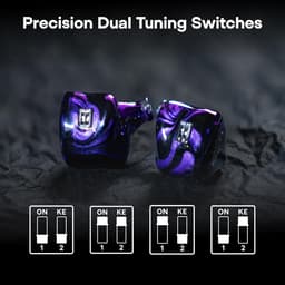 Kiwi Ears Quartet - Hybrid In-Ear Monitor - 2DD+2BA Drivers - Purple — thumbnail 2
