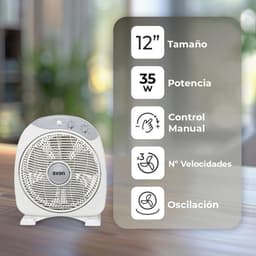 Vloerventilator met 3 Snelheden en Timer - 30,5 cm — thumbnail 1