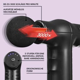 Elektrisch Mini Massagepistool met 4 Opzetstukken - 5 Intensiteitsstanden en Power Boost — thumbnail 2