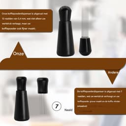 GELLDG Koffiedispenser - Espressodispenser - Espressobarista-tool - met roestvrijstalen naald - Zwart — thumbnail 3