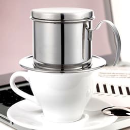 Roestvrijstalen Vietnamese koffiefilterbeker - filterkoffiezetapparaat - met handvat — thumbnail 3