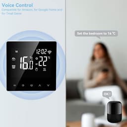 Slimme Thermostaat WIFI Programmeerbaar voor Elektrische en Water Vloerverwarming - LCD Touchscreen — thumbnail 4