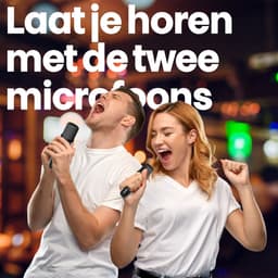 Xssive BSP17 Karaoke Bluetooth Speaker met 2 Microfoons Set - Draadloze Speaker met Microfoon - Partybox met Lichteffecten - Voor Kinderen en Volwassenen — thumbnail 5