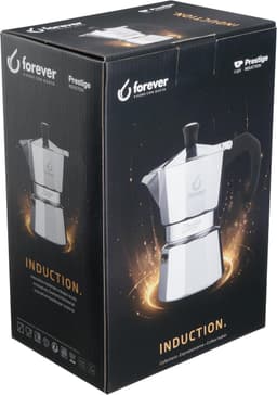 Inductie Espressoapparaat Moka voor Heerlijke Koffie - Aluminium Boiler — thumbnail 3