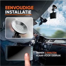 Dashcam - Dual Dashcam voor Auto - Voor en Achter - 1080P, 4-inch 2.5D IPS-schermFull HD - Parkeermodus - 170° wijdhoeklens Full HD-autocamera, nachtzicht, bewegingsdetectie en G-sensor — thumbnail 4