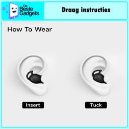 De Beste Gadgets Draadloze Slaap Oordopjes – Bluetooth Sleep Earbuds – Comfortabel voor Zijslapers – Kleine oordopjes - Kleine Oortjes – Noise Blocking – IPX6 Waterbestendig – Tot 20 Uur Batterij - Model S13 - Zwart — thumbnail 5